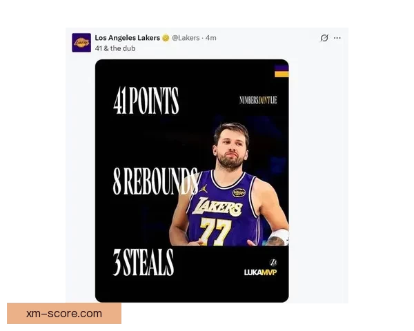 湖人官方力挺东契奇冲击MVP四项核心数据领跑全联盟彰显统治力